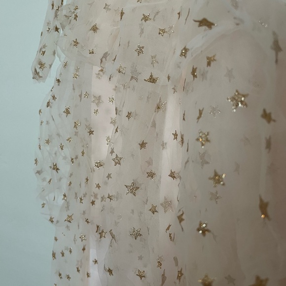 Rachel Parcell Dress Glitter Star Tulle Long Sleeve Tier Ruffle - Picture 7 of 7